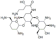 CAS#: 161822-04-4， (2S)-4-Amino-N-[(1R,2R,3R,4R,5S)-3,5-Diamino-4-[(2R,3R,6S)-3-Amino-6-(Aminomethyl)Oxan-2-Yl]Oxy-2-[(2S,3R,4R,5S,6R)-3,4-Diamino-5-Hydroxy-6-(Hydroxymethyl)Oxan-2-Yl]Oxycyclohexyl]-2-Hydroxybutanamide