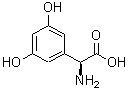 结构式 CAS# 162870-29-3, (2S)-氨基(3,5-二羟基苯基)乙酸