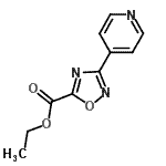 structure of CAS# 163719-72-0, Ethyl 3-(4-Pyridinyl)-1,2,4-Oxadiazole-5-Carboxylate;4-Pyridin<wbr>-3-yl-[1,<wbr>2,4]oxadi<wbr>azole-5-c<wbr>arboxylic<wbr> acid eth<wbr>yl ester;Ethyl 3-(4-pyridinyl)-1,2,4-oxadiazole-5-carboxylate;ethyl 3-(4-pyridyl)-1,2,4-oxadiazole-5-carboxylate