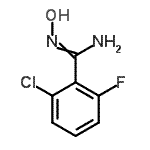 结构式 CAS# 1643-74-9, 2-氯-6-氟-N'-羟基苯甲脒