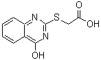 结构式 CAS# 16431-29-1, [(4-羟基-2-喹唑啉基)硫基]乙酸