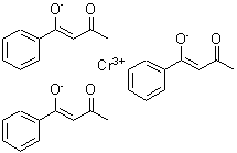 结构式 CAS# 16432-36-3, 三[(1Z)-3-氧代-1-苯基-1-丁烯-1-醇]铬(3+)