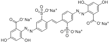 CAS#: 164416-13-1， Tetrasodium (6E)-6-[[4-[(E)-2-[4-[(2Z)-2-(2-Carboxylato-6-Hydroxy-4-Oxo-1-Cyclohexa-2,5-Dienylidene)Hydrazinyl]-2-Sulfonatophenyl]Ethenyl]-3-Sulfonatophenyl]Hydrazinylidene]-5-Hydroxy-3-Oxocyclohexa-1,4-Diene-1-Carboxylate