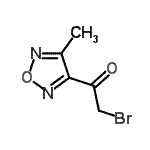 structure of CAS# 165066-97-7, 2-Bromo-1-(4-Methyl-1,2,5-Oxadiazol-3-Yl)Ethanone;2-bromo-1-(4-methyl(1,2,5-oxadiazol-3-yl))ethan-1-one;2-Bromo-1-(4-methyl-1,2,5-oxadiazol-3-yl)-1-ethanone;2-Bromo-1-(4-methyl-1,2,5-oxadiazol-3-yl)ethan-1-one