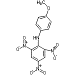 structure of CAS# 16552-39-9, N-(4-Methoxyphenyl)-2,4,6-Trinitroaniline