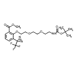 CAS#: 165963-73-5， Methyl 2-[(2,2-dimethyl-4-oxo-3,8,11-trioxa-5-azatridecan-13-yl)oxy]-3-[3-(trifluoromethyl)-3H-diaziren-3-yl]benzoate