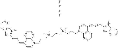 CAS#: 166196-17-4， [7-Dimethylazaniumylidene-1,9-Bis[4-[(E,3Z)-3-(3-Methyl-1,3-Benzothiazol-2-Ylidene)Prop-1-Enyl]Quinolin-1-Ium-1-Yl]Nonan-3-Ylidene]-Dimethylazanium Tetraiodide
