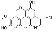 CAS#: 16625-69-7， 1,10-Dimethoxy-6-Methyl-5,6,6A,7-Tetrahydro-4H-Dibenzo[De,G]Quinoline-2,9-Diol Hydrochloride (1:1)