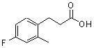 结构式 CAS# 166251-34-9, 3-(4-氟-2-甲基苯基)丙酸