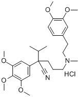 结构式 CAS# 16662-46-7, 甲氧基维拉帕米盐酸盐