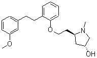 CAS#: 167144-79-8， (3R,5R)-5-[2-[2-[2-(3-Methoxyphenyl)Ethyl]Phenoxy]Ethyl]-1-Methyl-3-Pyrrolidinol