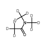 structure of CAS# 16727-10-9, N,N-Bis[(<Sup>2</Sup>H<Sub>3</Sub>)Methyl](<Sup>2</Sup>H<Sub>3</Sub>)Acetamide;N,N-Dimethylacetamide-d9;N,N-Dimethylacetamide-D9 99.0 Atom % D