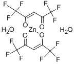 structure of CAS# 16743-33-2, (T-4)-Bis(1,1,1,5,5,5-Hexafluoro-2,4-Pentanedionato')-Zinc Dihydrate;Zinc Hexafluoroacetylacetonate Dihydrate,Hexafluoroacetylacetone Zinc Derivative;Zinc Hexafluoroacetylacetonate Hydrate,98% Zn(CF3COCHCOCF3)2·XH2O;Zinc Hexafluoroacetylacetonate Hydrate, Min. 98%