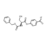 结构式 CAS# 1676-91-1, 4-硝基苯基N-[(苄氧基)羰基]-L-丝氨酸酯