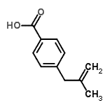 结构式 CAS# 168194-08-9, 4-(2-甲基-2-丙烯-1-基)苯甲酸