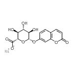 structure of CAS# 168286-98-4, Sodium 2-oxo-2H-chromen-7-yl beta-D-glucopyranosiduronate;7-Hydroxy-2H-1-benzopyran-2-one glucuronide sodium salt;7-HYDROXY-2H-1-BENZOPYRAN-2-ONEGLUCURONIDESODIUMSALT;7-Hydroxycoumarin glucuronide sodium salt