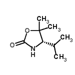 结构式 CAS# 168297-86-7, (4S)-4-异丙基-5,5-二甲基-1,3-恶唑烷-2-酮