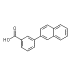 structure of CAS# 168618-46-0, 3-(2-Naphthyl)Benzoic Acid;3-(naphthalen-2-yl)benzoic acid;3-Naphthalen-2-yl-benzoic acid;MFCD04117444
