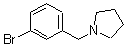 structure of CAS# 168820-15-3, 1-[(3-Bromophenyl)Methyl]-Pyrrolidine;1-[(3-BROMOPHENYL)METHYL]-PYRROLIDINE;1-(3-BROMOBENZYL)PYRROLIDINE