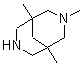 structure of CAS# 169177-35-9, 1,3,5-Trimethyl-3,7-Diazabicyclo[3.3.1]Nonane;(1R,5S)-1,3,5-trimethyl-3,7-diazabicyclo[3.3.1]nonane;1,3,5-trimethyl-3,7-diazabicyclo[3.3.1]nonane;1,3,5-Trimethyl-3,7-diaza-bicyclo[3.3.1]nonane