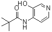 structure of CAS# 169205-93-0, N-(3-Hydroxy-4-Pyridinyl)-2,2-Dimethylpropanamide;3-Hydroxy-4-(2,2,2-trimethylacetamido)pyridine;N-(3-hydroxy(4-pyridyl))-2,2-dimethylpropanamide;N-(3-hydroxy-4-pyridinyl)-2,2-dimethylpropanamide