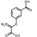 结构式 CAS# 16929-37-6, 3-[(1-羧基乙烯基)氧基]苯甲酸
