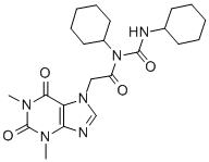 CAS#: 169563-65-9， N-Cyclohexyl-N-(Cyclohexylcarbamoyl)-2-(1,3-Dimethyl-2,6-Dioxopurin-7-Yl)Acetamide
