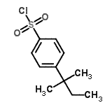 structure of CAS# 169677-20-7, 4-(2-Methyl-2-Butanyl)Benzenesulfonyl Chloride;4-(1,1-Dimethylpropyl)benzenesulfonyl chloride;4-(2-methylbutan-2-yl)benzene-1-sulfonyl chloride;4-(tert-pentyl)benzene-1-sulfonyl chloride