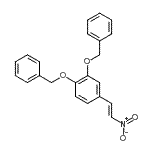 structure of CAS# 1699-54-3, 1,2-Bis(Benzyloxy)-4-[(E)-2-Nitrovinyl]Benzene;(E)-3,4-dibenzyloxy-¦Â-nitrostyrene;1,2-bis(benzyloxy)-4-[(E)-2-nitroethenyl]benzene;1,2-Bis(benzyloxy)-4-[(E)-2-nitroethenyl]benzene #