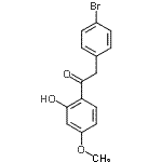 structure of CAS# 170014-23-0, 2-(4-Bromophenyl)-1-(2-Hydroxy-4-Methoxyphenyl)Ethanone;2-(4-Bromophenyl)-1-(2-hydroxy-4-methoxyphenyl)ethanone