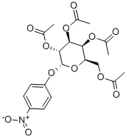 structure of CAS# 17042-39-6, (4-Nitro)Phenyl-2,3,4,6-Tetra-O-Acetyl-alpha-D-Galactopyranoside;[3,5-Diacetoxy-2-(Acetoxymethyl)-6-(4-Nitrophenoxy)Tetrahydropyran-4-Yl] Acetate;Acetic Acid [3,5-Diacetoxy-2-(Acetoxymethyl)-6-(4-Nitrophenoxy)-4-Tetrahydropyranyl] Ester;Acetic Acid [3,5-Diacetoxy-2-(Acetoxymethyl)-6-(4-Nitrophenoxy)Tetrahydropyran-4-Yl] Ester