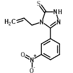 结构式 CAS# 17050-61-2, 4-烯丙基-5-(3-硝基苯基)-4H-1,2,4-三唑-3-硫醇
