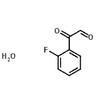 structure of CAS# 170880-96-3, (2-Fluorophenyl)(Oxo)Acetaldehyde Hydrate (1:1);2-(2-fluorophenyl)-2-oxoethanal, hydrate;2-fluorophenylglyoxal hydrate;ETHANONE,1-(2-FLUOROPHENYL)-2,2-DIHYDROXY-