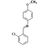结构式 CAS# 17099-11-5, (E)-1-(2-氯苯基)-N-(4-甲氧基苯基)甲亚胺