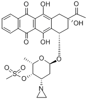CAS#: 171047-47-5， [(2S,3S,4S,6R)-6-[[(1S,3S)-3-Acetyl-3,5,12-Trihydroxy-6,11-Dioxo-2,4-Dihydro-1H-Tetracen-1-Yl]Oxy]-4-(Aziridin-1-Yl)-2-Methyloxan-3-Yl] Methanesulfonate