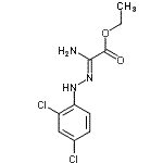 结构式 CAS# 171091-03-5, 乙基(2Z)-氨基[(2,4-二氯苯基)亚肼基]乙酸酯
