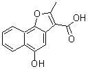 结构式 CAS# 17112-91-3, 5-羟基-2-甲基萘并[1,2-b]呋喃-3-羧酸
