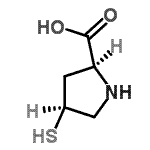 structure of CAS# 171189-35-8, (4S)-4-Sulfanyl-L-Proline;(2S,4S)-4-mercaptopyrrolidine-2-carboxylic acid;Cis-4-mercapto-L-proline