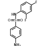 structure of CAS# 1717-36-8, 4-Amino-N-(2,4-Difluorophenyl)Benzenesulfonamide;[(4-aminophenyl)sulfonyl](2,4-difluorophenyl)amine;4-amino-N-(2,4-difluorophenyl)benzene-1-sulfonamide;4-Amino-N-(2,4-difluorophenyl)benzenesulphonamide