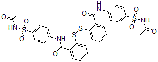 CAS#: 171744-40-4， N-[4-(Acetylsulfamoyl)Phenyl]-2-[2-[[4-(Acetylsulfamoyl)Phenyl]Carbamoyl]Phenyl]Disulfanylbenzamide