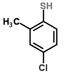 结构式 CAS# 17178-00-6, 4-氯-2-甲基苯硫醇