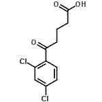structure of CAS# 172167-99-6, 5-(2,4-Dichlorophenyl)-5-Oxopentanoic Acid;5-(2,4-Dichlorophenyl)-5-oxovaleric acid