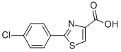 structure of CAS# 17228-98-7, 2-(4-Chlorophenyl)-4-Thiazolecarboxylicacid;2-(4-Chlorophenyl)Thiazole-4-Carboxylate;2-(4-Chlorophenyl)-4-Thiazolecarboxylate;Zinc00035811