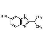 structure of CAS# 1724-56-7, 2-Isopropyl-1H-Benzimidazol-6-Amine;2-(methylethyl)benzimidazole-5-ylamine;2-(propan-2-yl)-1H-benzimidazol-5-amine;2-Isopropyl-1H-benzimidazol-5-amine dihydrochloride