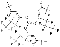 CAS#: 172424-98-5， Tris(6,6,7,7,8,8,8-Heptafluoro-2,2-Dimethyl-3,5-Octanedionate)Cerium(III)