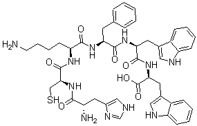 CAS#: 172546-75-7， L-Histidyl-L-Cysteinyl-L-Lysyl-L-Phenylalanyl-L-Tryptophyl-L-Tryptophan