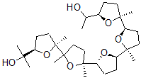 CAS#: 172670-58-5， 2-[(2R,5S)-5-[(5S)-5-[(2R,5R)-5-[(2S,5R)-5-[(2S,5R)-5-(1-Hydroxyethyl)-2-Methyloxolan-2-Yl]-2-Methyloxolan-2-Yl]Oxolan-2-Yl]-2,5-Dimethyloxolan-2-Yl]-5-Methyloxolan-2-Yl]Propan-2-Ol