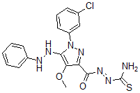 CAS#: 172701-56-3， N-Carbamothioylimino-1-(3-Chlorophenyl)-4-Methoxy-5-(2-Phenylhydrazinyl)Pyrazole-3-Carboxamide