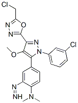 CAS#: 172701-67-6， 4-[5-[5-(Chloromethyl)-1,3,4-Oxadiazol-2-Yl]-2-(3-Chlorophenyl)-4-Methoxypyrazol-3-Yl]Diazenyl-N,N-Dimethylaniline