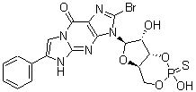 CAS#: 172806-21-2， 2-Bromo-3,4-Dihydro-3-[3,5-O-[(S)-Mercaptophosphinylidene]-beta-D-Ribofuranosyl]-6-Phenyl-9H-Imidazo[1,2-a]Purin-9-One